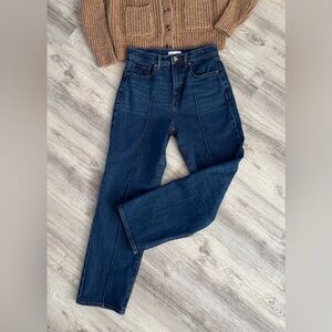LOFT Dark Blue Straight Leg Jeans